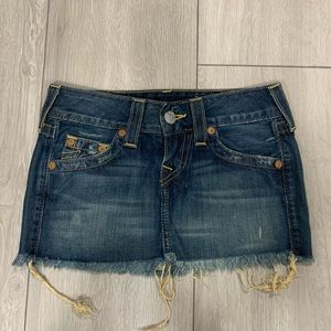 True Religion Distressed Denim Skirt 23